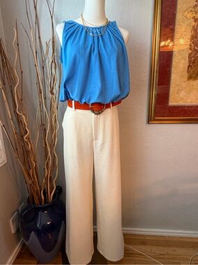 83~ NWT Periwinkle Blue Sleeveless Bubble Blouse S,M,L